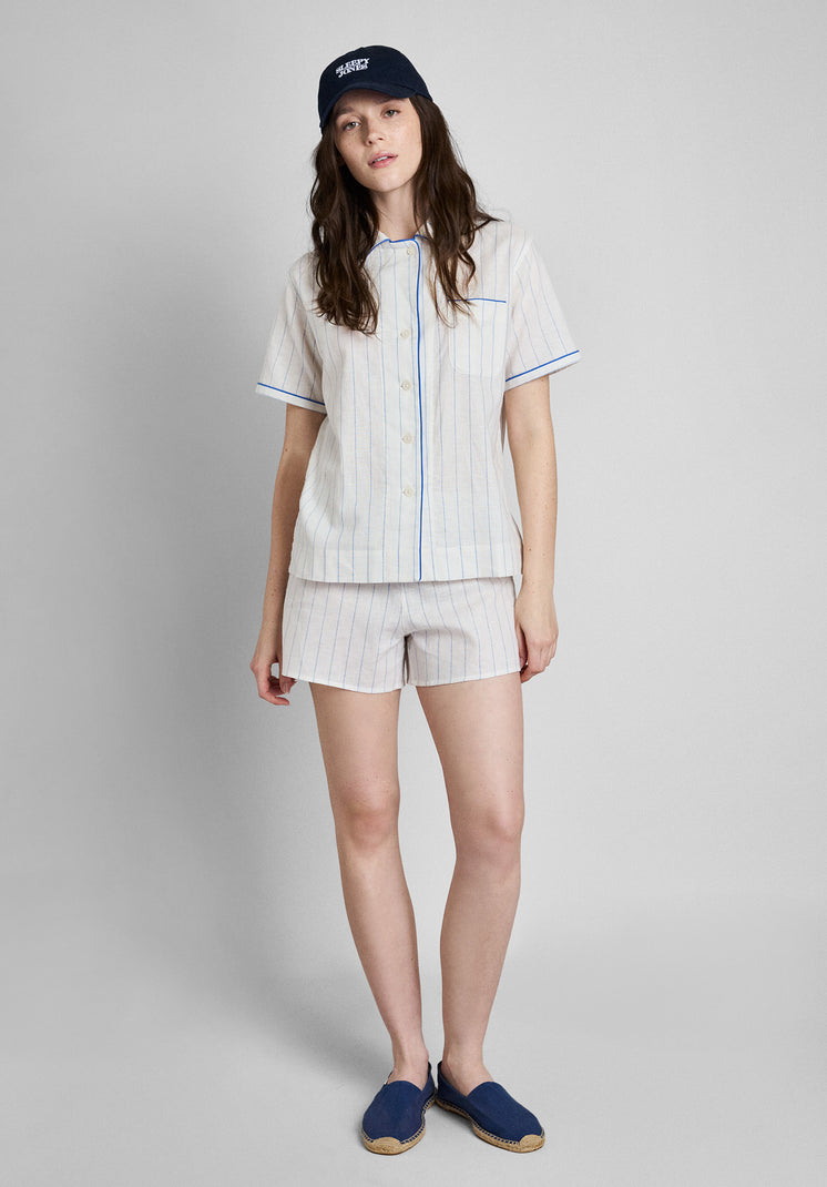 Corita Set in Linen-Cotton Baker Stripe